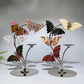 Silver Stand with Ocean Jasper Butterfly Carvings Decor Crystal Healing Bulk Wholesale