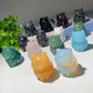 2.0" Mixed Crystal Cat Carvings Bulk Wholesale