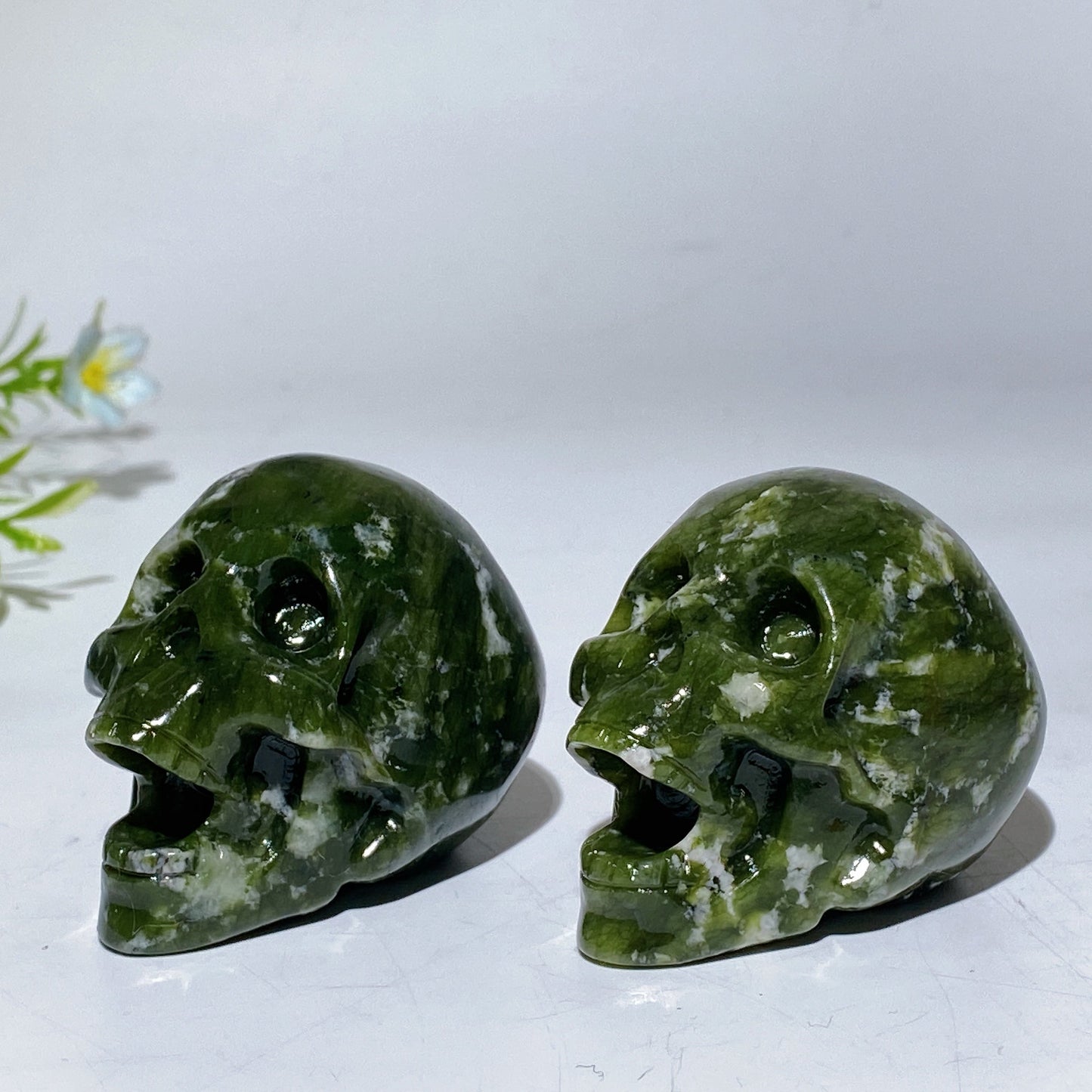 2.3" Serpentine Skull Carving Crystal Healing Bulk Whoelsale