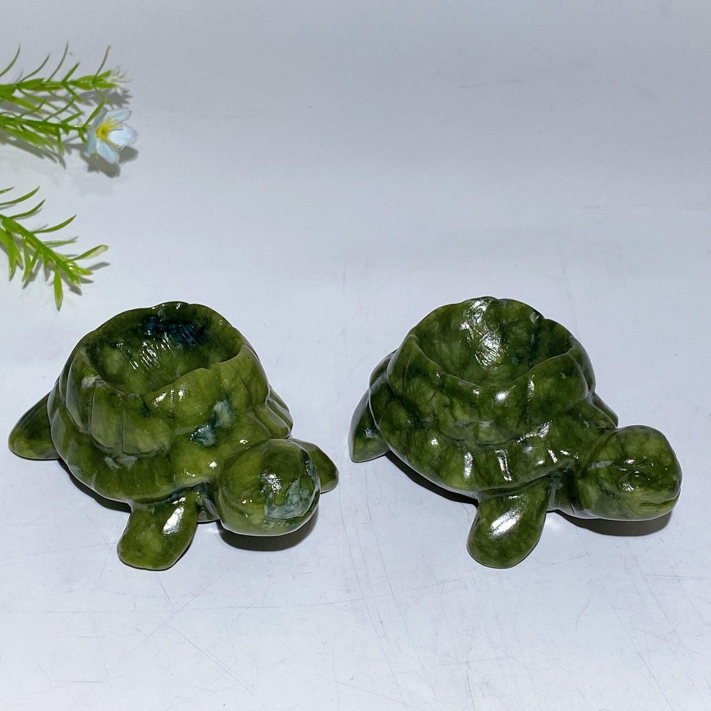 4.0" Serpentine Turtle Bowl Carving Crystal Healing Bulk Wholesale