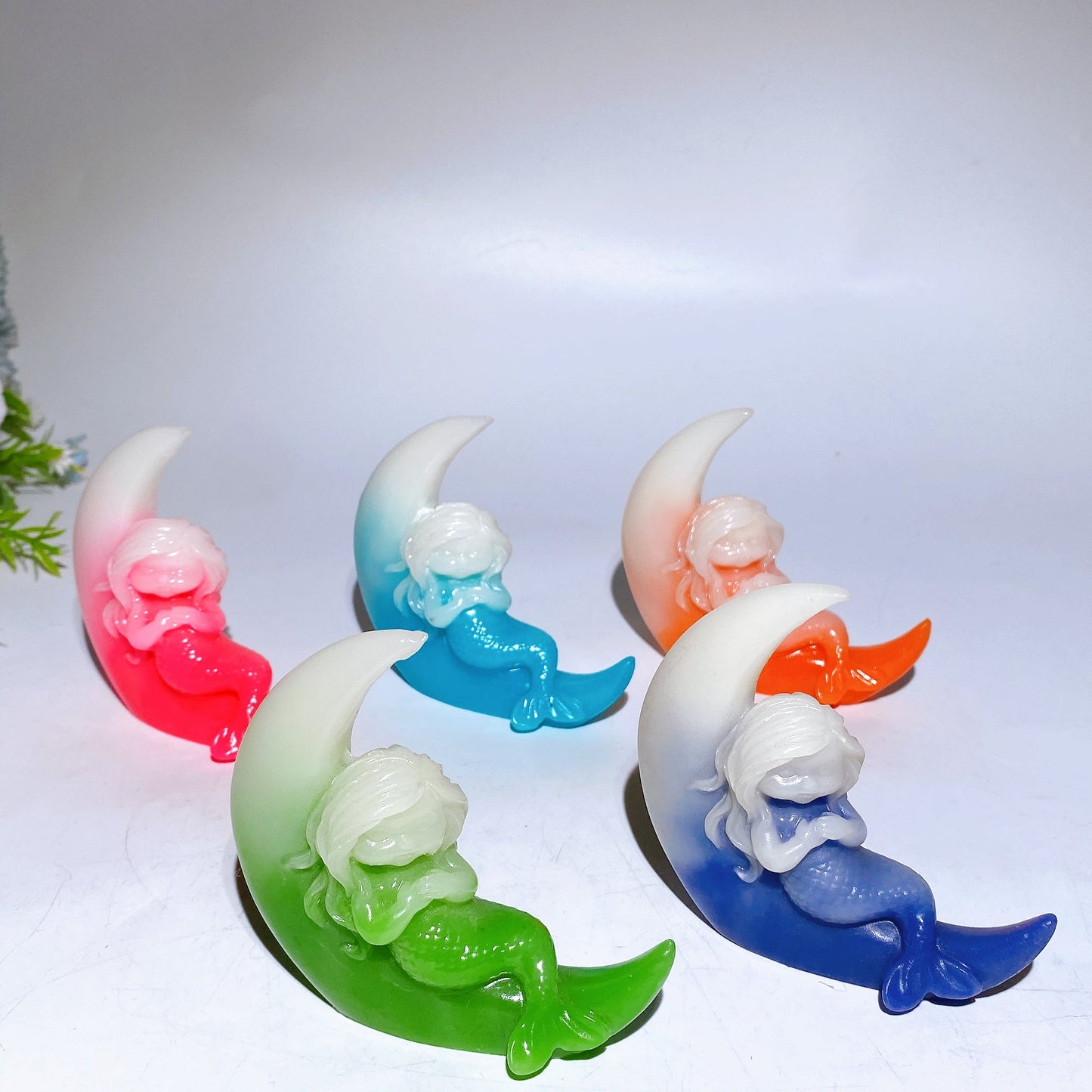 3.3" Luminous Mermaid Carving Crystal Carving Bulk Wholesale