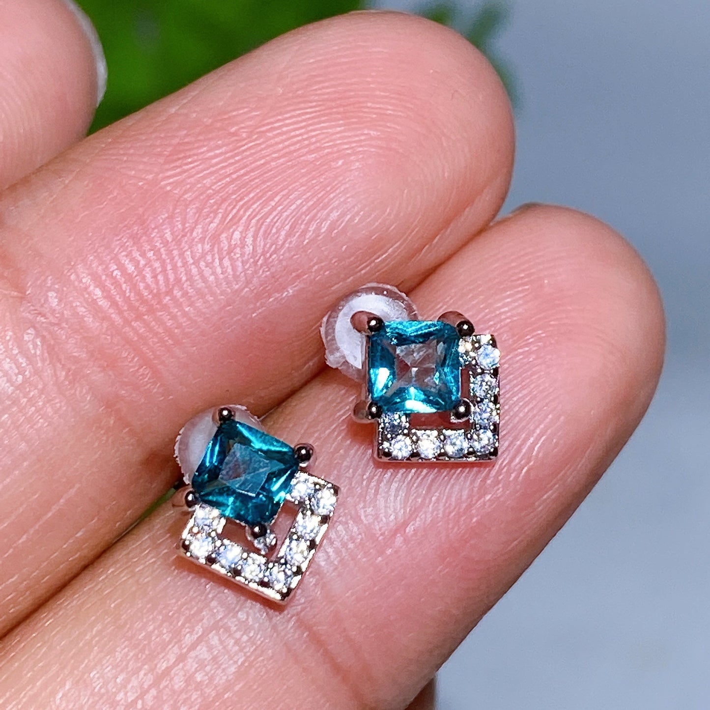 S925 Crystal Ear Stud Earring Crystal Healing Bulk Wholesale