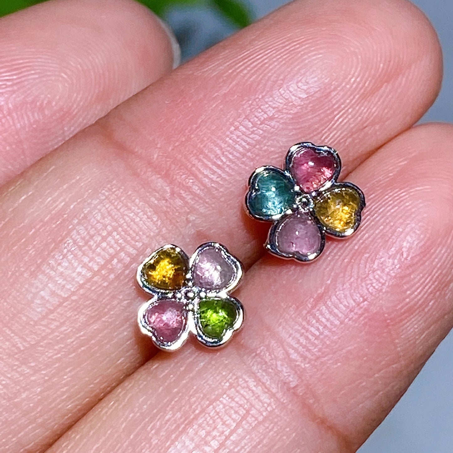 S925 Crystal Ear Stud Earring Crystal Healing Bulk Wholesale