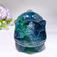 3.7" Rainbow Fluorite Bulbasaur Carving Crystal Healing Bulk Wholesale