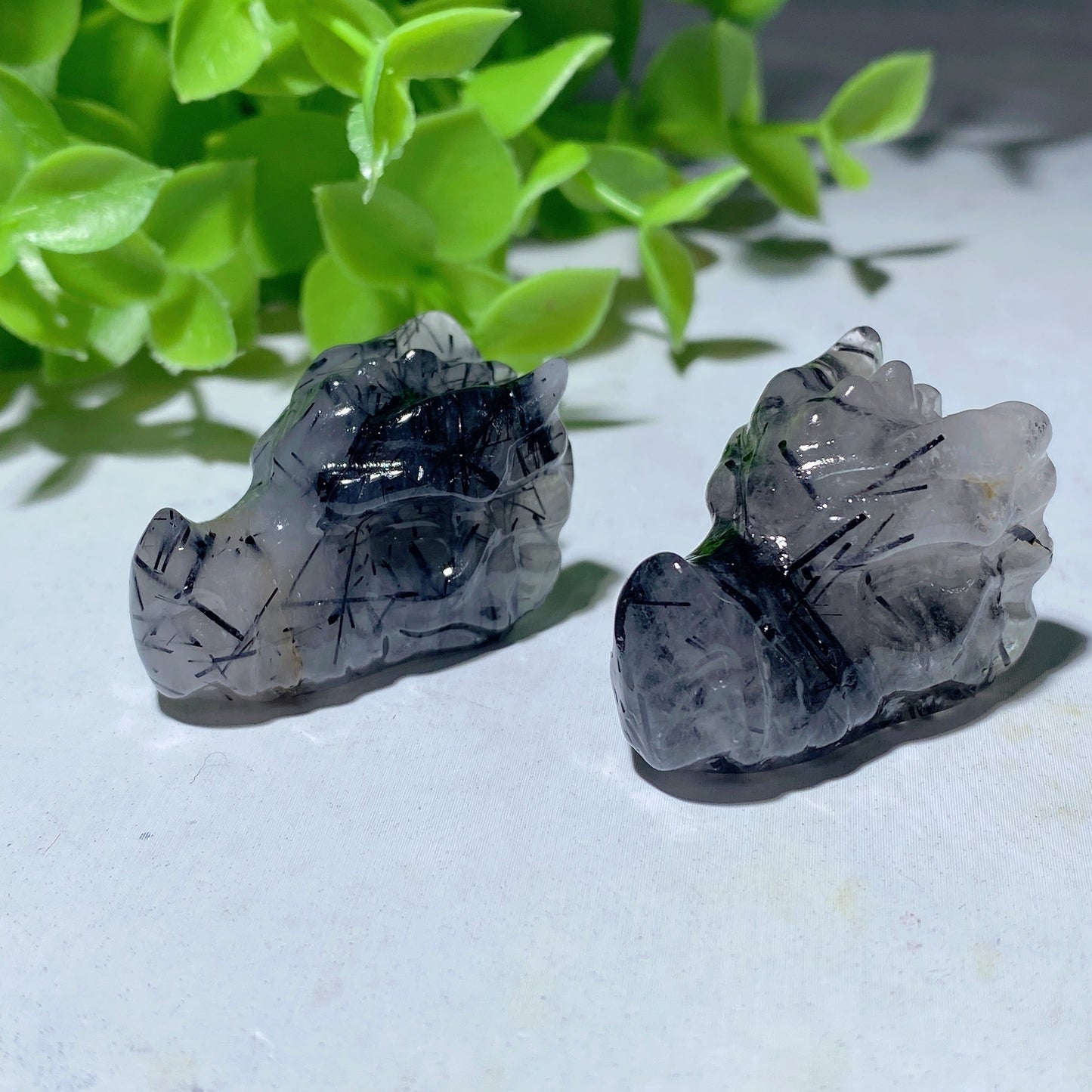 1.2"-1.7" Black Tourmaline Mini Carvings Bulk Wholesale