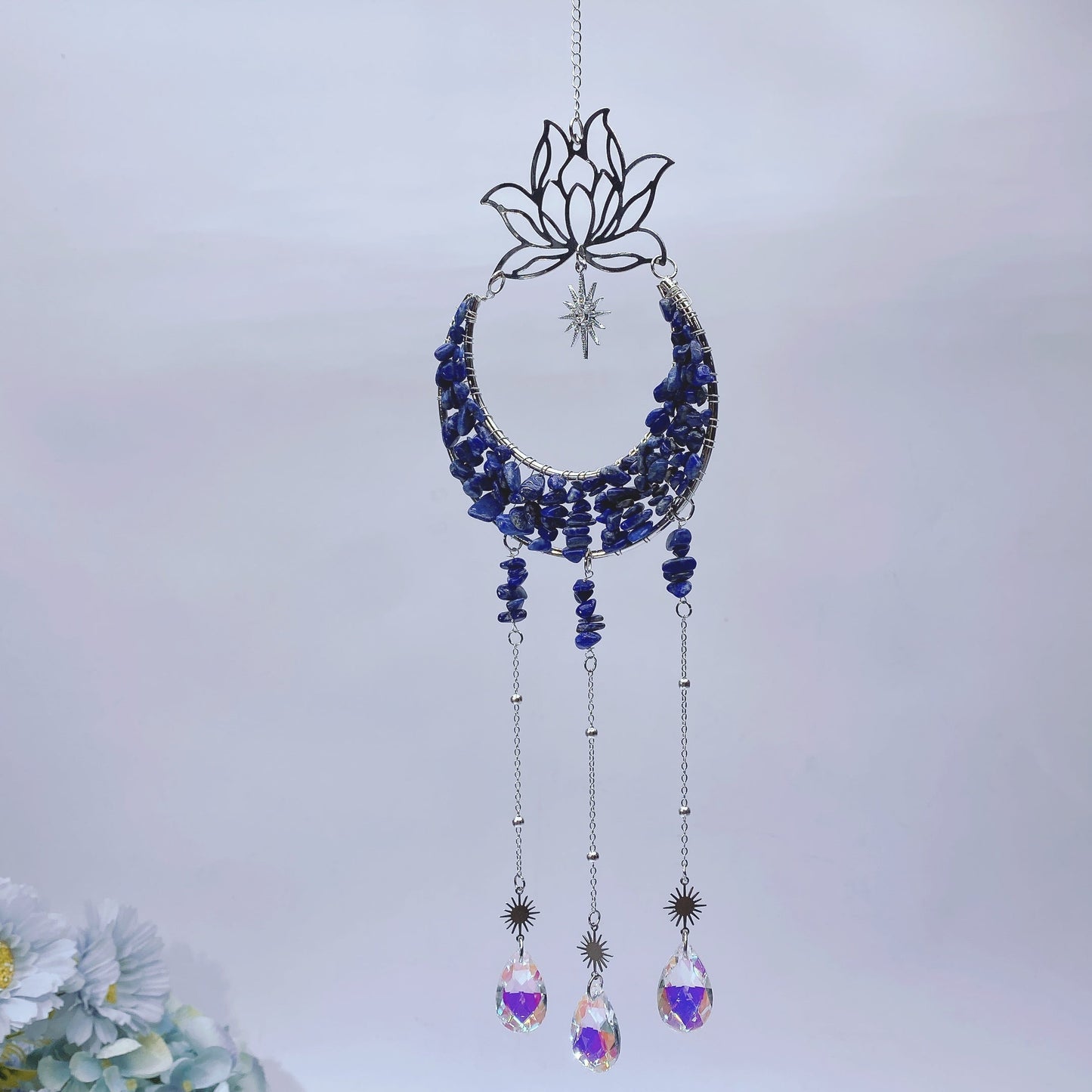 Crystal Chips Suncatcher Hanging Ornament Crystal Healing Bulk Wholesale