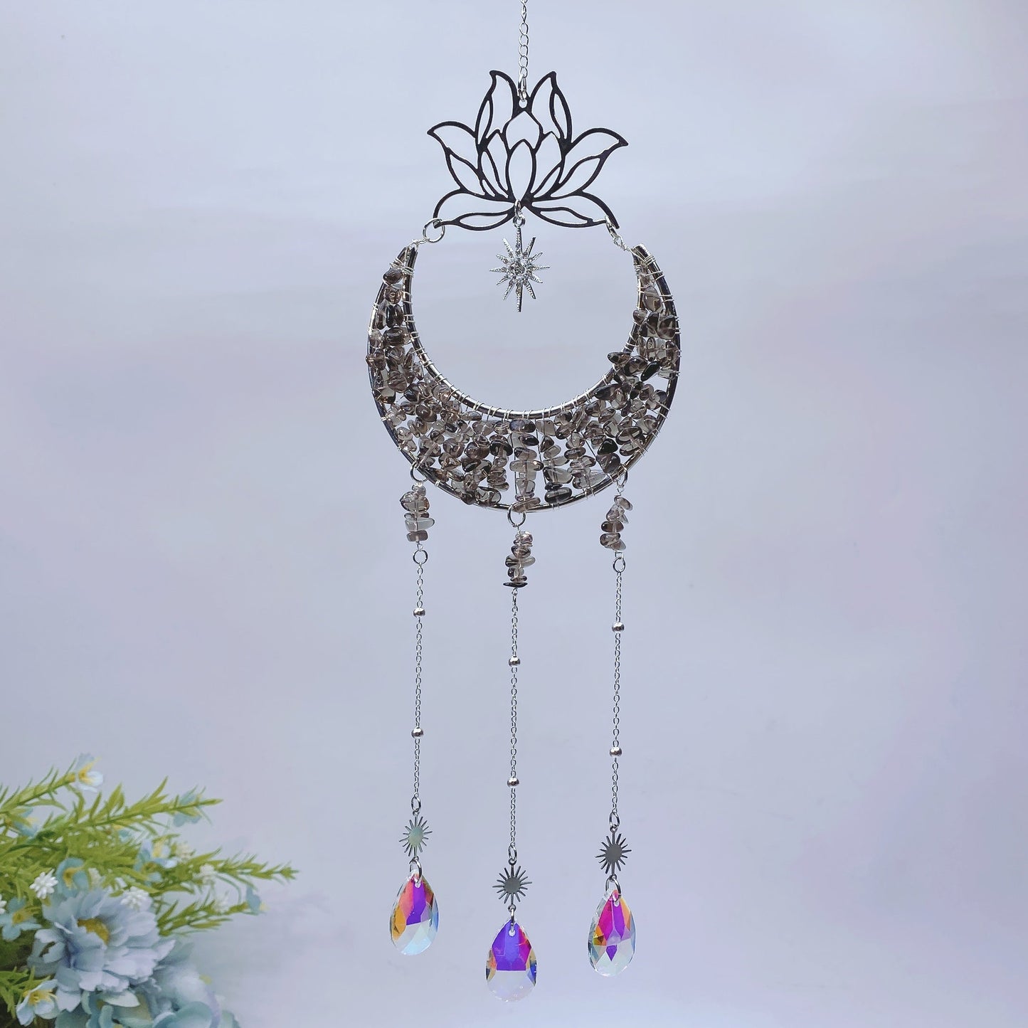 Crystal Chips Suncatcher Hanging Ornament Crystal Healing Bulk Wholesale