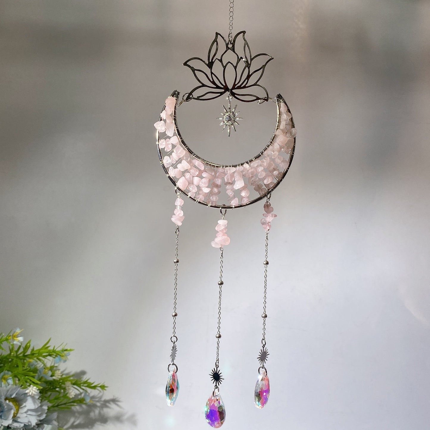 Crystal Chips Suncatcher Hanging Ornament Crystal Healing Bulk Wholesale