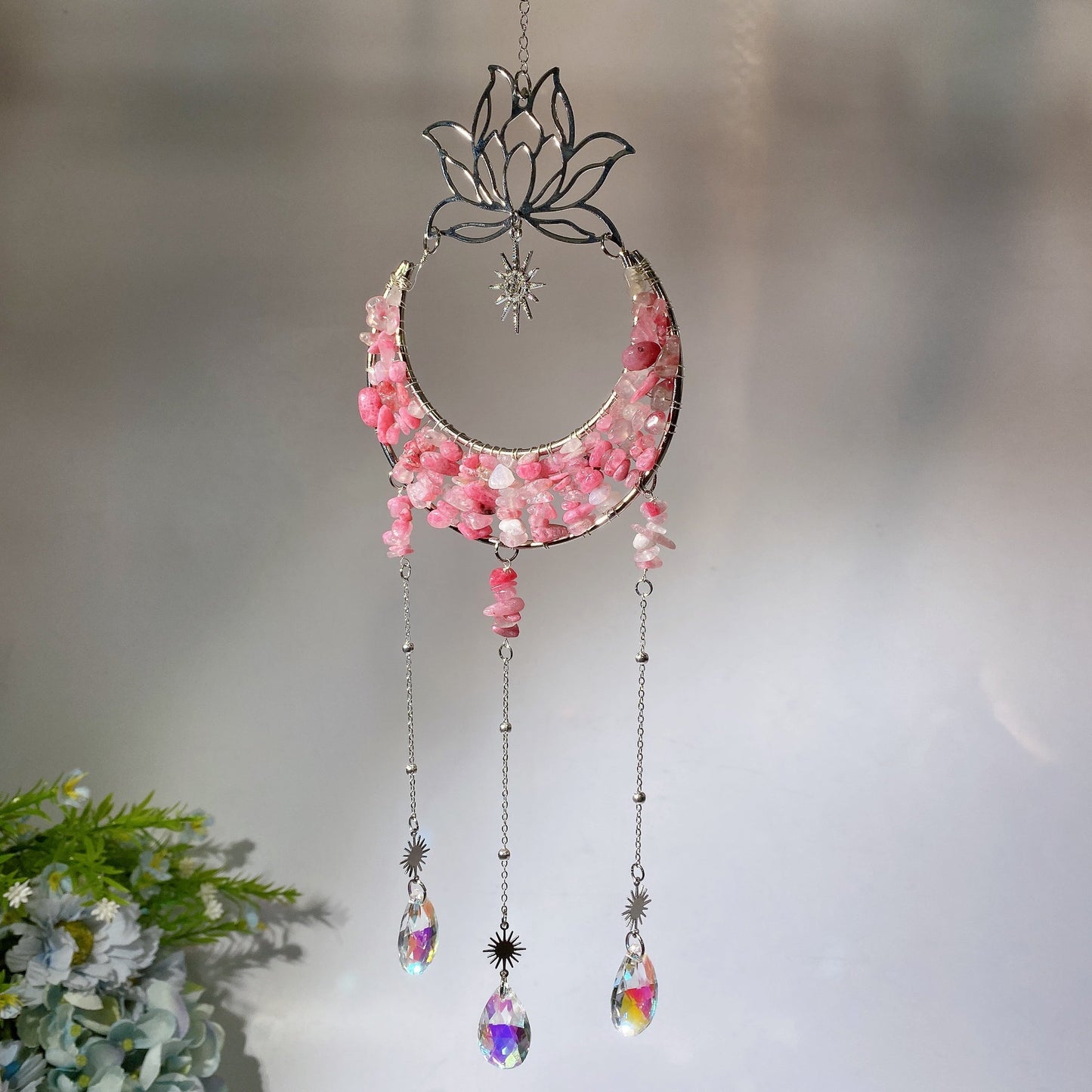 Crystal Chips Suncatcher Hanging Ornament Crystal Healing Bulk Wholesale