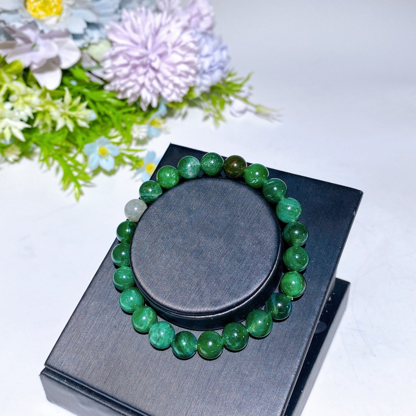 8mm Emerald Jade Bracelet Crystal Healing Bulk Wholesale