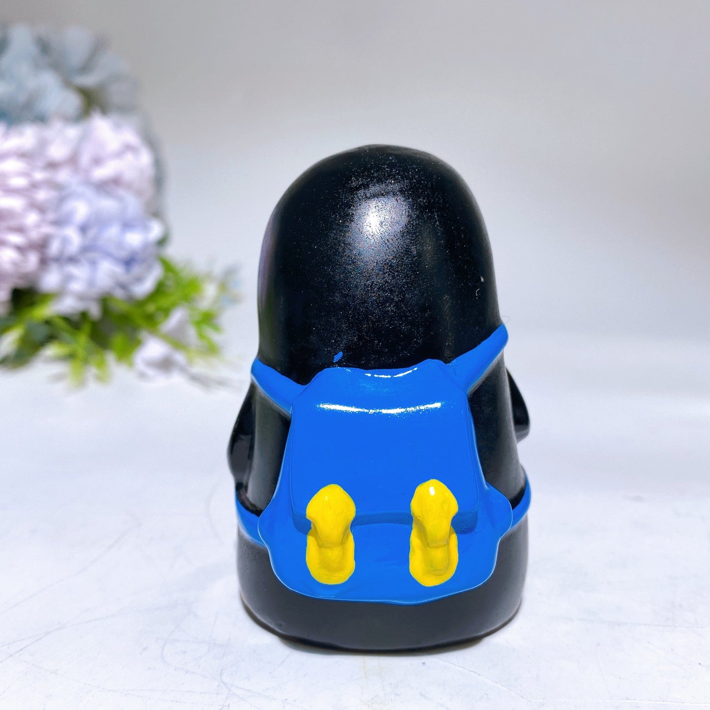 7cm Black Obsidian No-face Carving with Painting Crystal Healing Bulk Wholesale