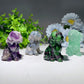 2.4" Mixed Crystal Dog Carvings Bulk Wholesale