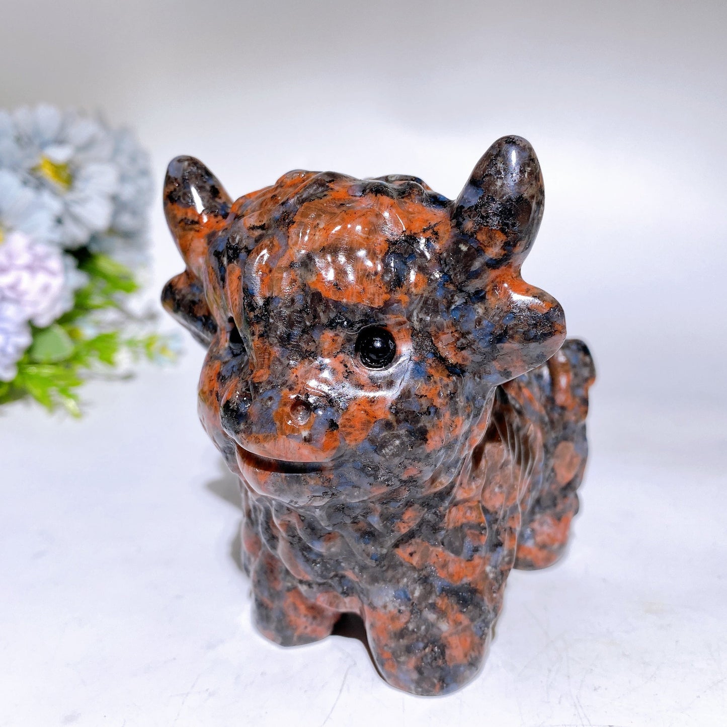 4.5" Crystal Cattle Carving Crystal Healing Bulk Wholesale