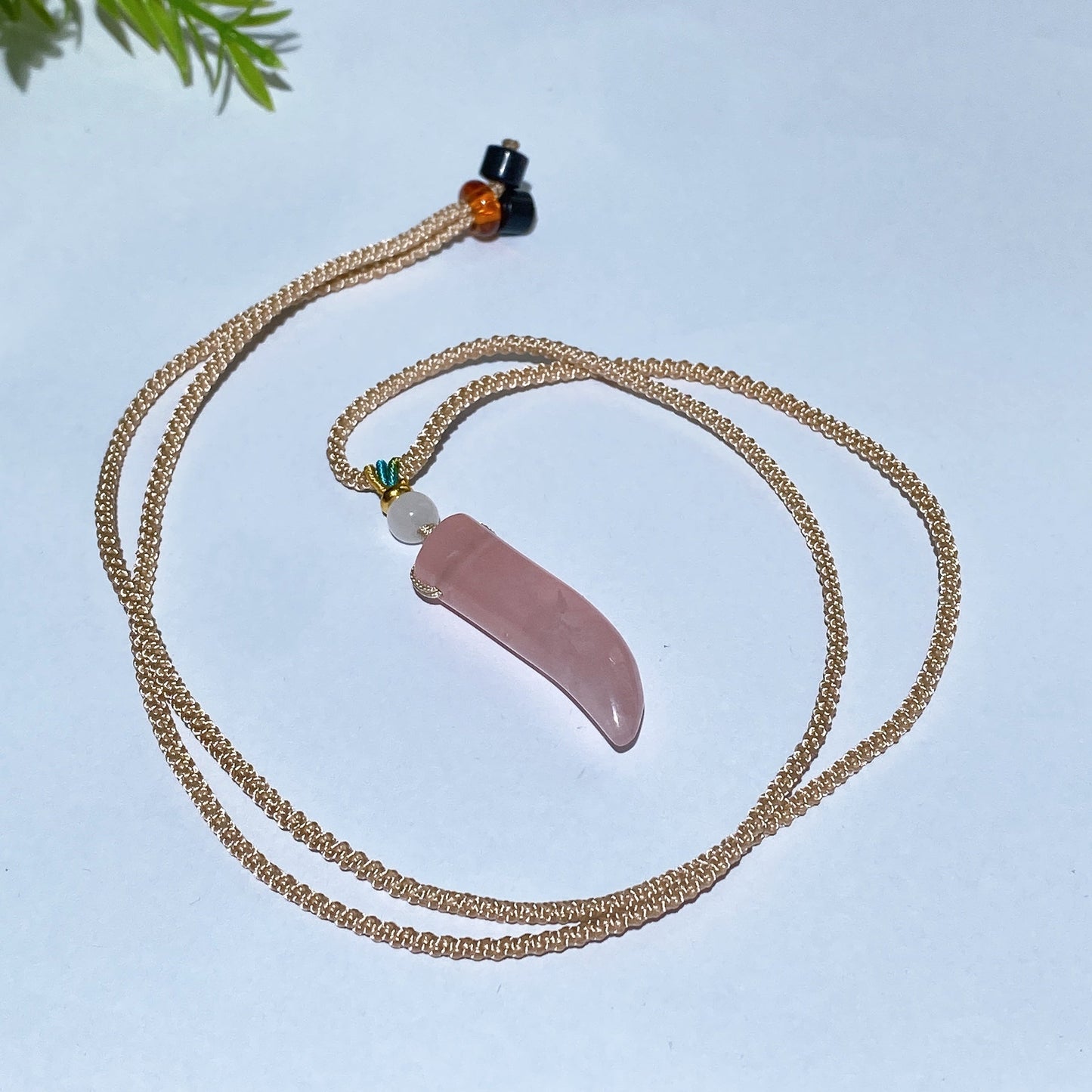 Crystal Wolf Tooth with Cord Necklace Crystal Healing Bulk Wholesale