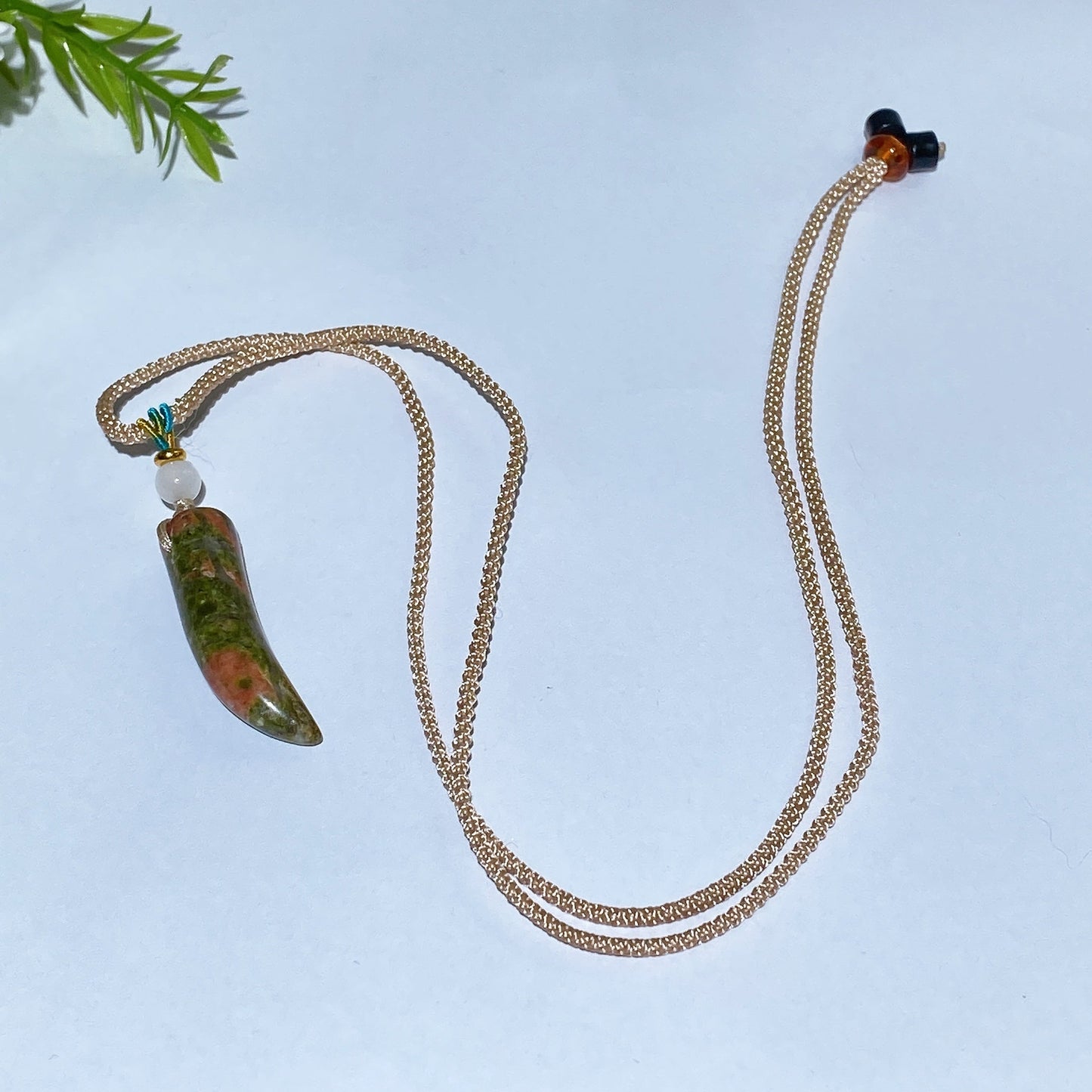 Crystal Wolf Tooth with Cord Necklace Crystal Healing Bulk Wholesale