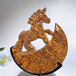 Crystal Unicorn on Moon Carving with Stand Crystal Healing Bulk Wholesale