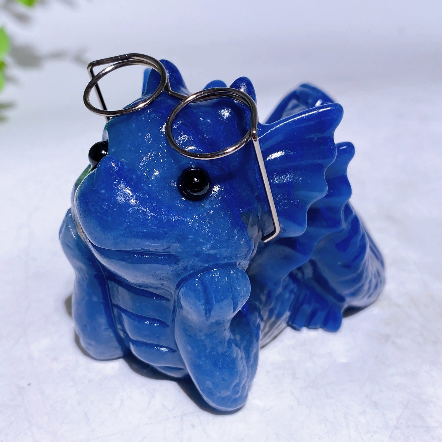 3.0" Crystal Baby Dragon Carvings with Eyeglass Crystal Healing Bulk Wholesale