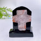 2.3" Black Obsidian Tombstone with Cross Skull Decor Carving Crystal Healing Bulk Wholesale