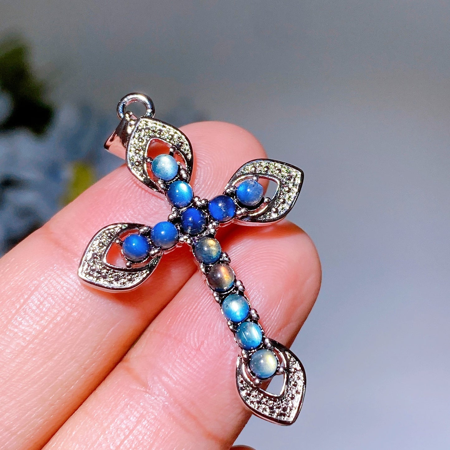 Labradorite Cross Pendant Crystal Healing Bulk Wholesale