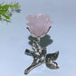 75mm Crystal Flower with Silver Metal Stem Free Form Crystal Healing Bulk Wholesale