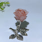 75mm Crystal Flower with Silver Metal Stem Free Form Crystal Healing Bulk Wholesale