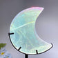 Aura Angel Clear Quartz Moon Carving with Stand Crystal Healing Bulk Wholesale