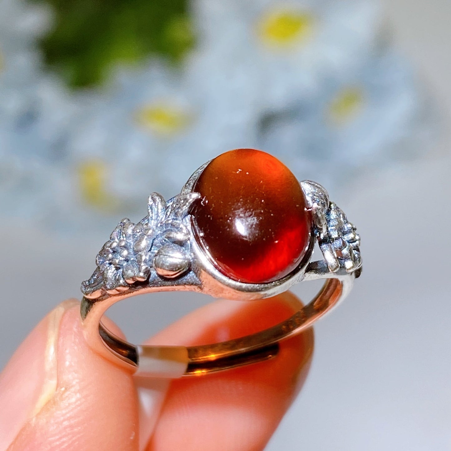 S925 Garnet Ring Pendant Crystal Healing Bulk Wholesale