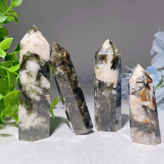 2.0"-3.3" Green Mica Crystal Points Bulk Wholesale