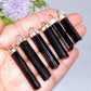 Sterling Silver Black Tourmaline Stick Pendant Crystal healing Bulk WHolesale