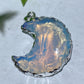 1.2" Clear Quartz Opalite Satr Moon Shape Crystal Pendant Bulk Wholesale