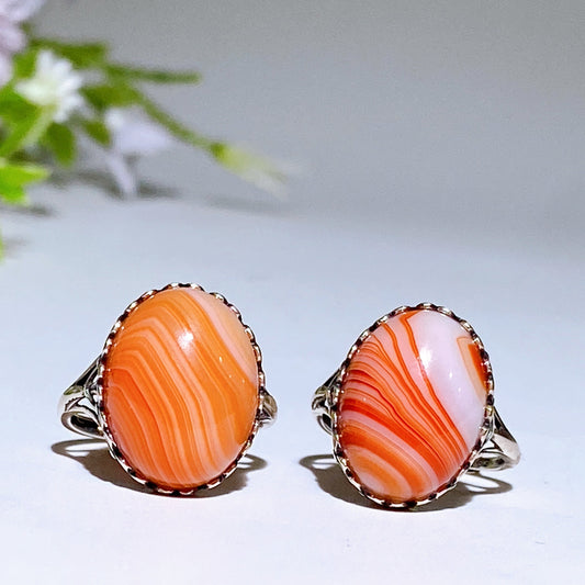 Sterling Silver Carnelian Ring Crystal Healing Bulk Wholesale