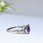 Sterling Silver Amethyst Moon Ring Crystal Healing Bulk Wholesale