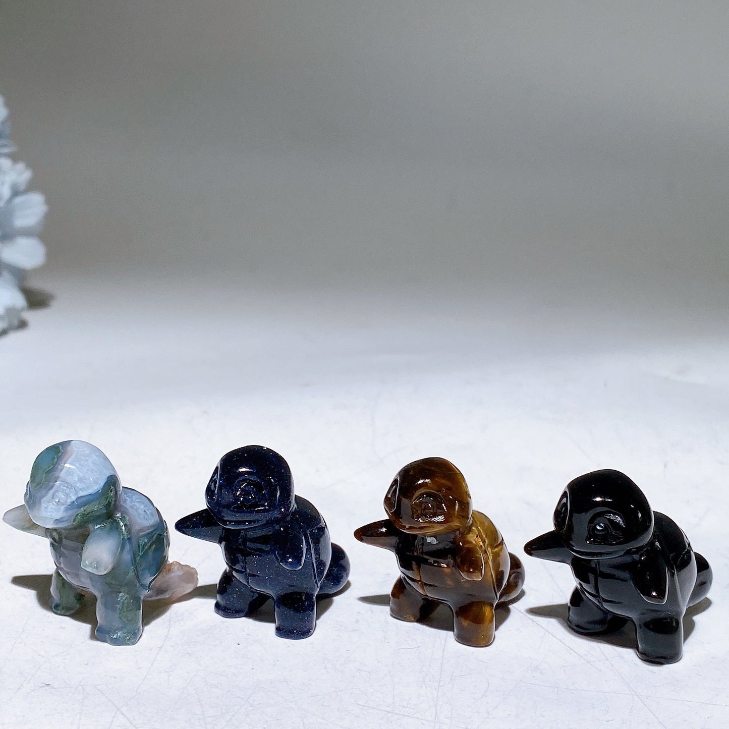 1.2" Mini Crystal Squirtle Pokemon Carving Crystal Healing Bulk Wholesale