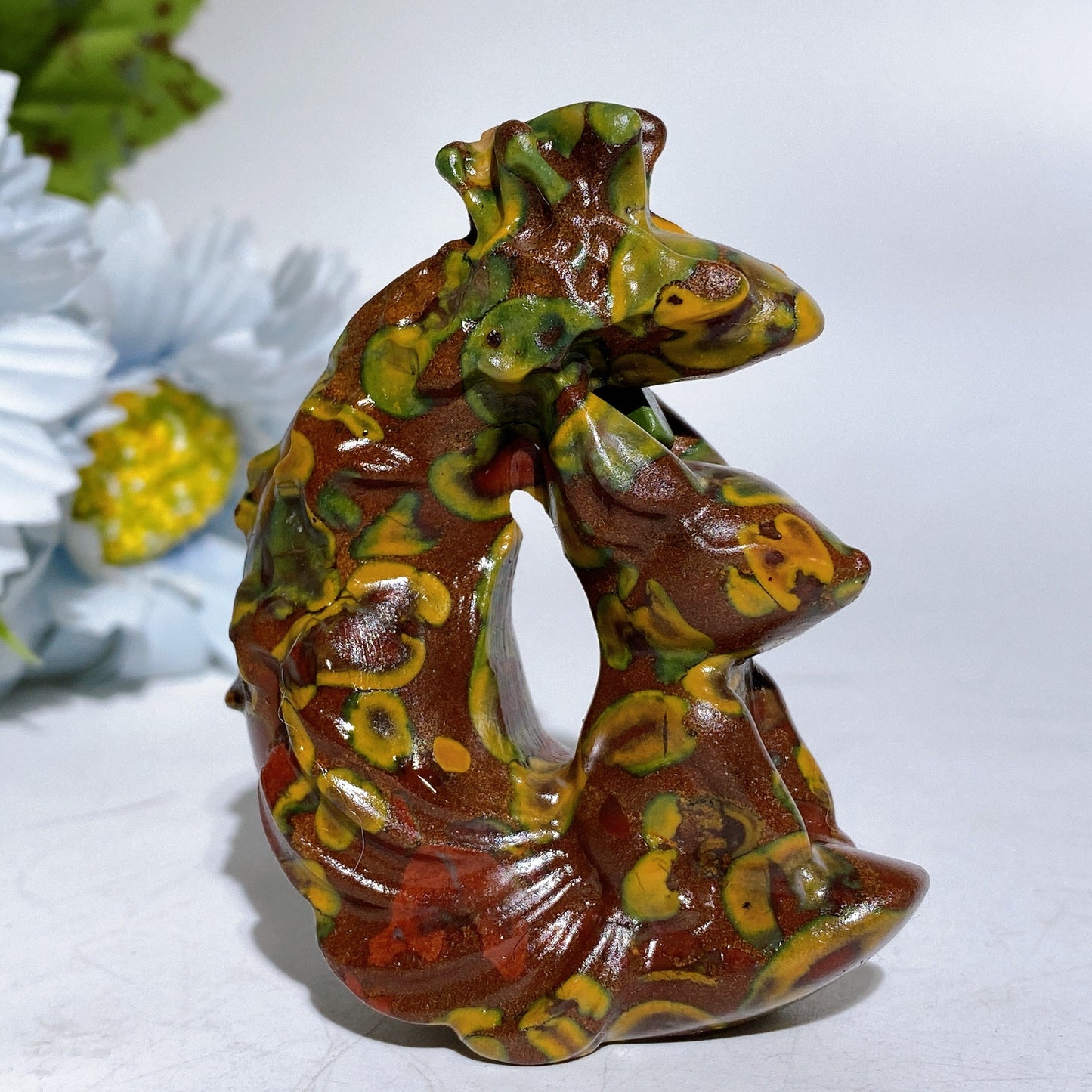 2.7" Crystal Fox Moon Carving Crystal Healing Bulk Wholesale