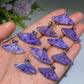 Charoite Fan Shape Pendant Crystal Healing Bulk Wholesale