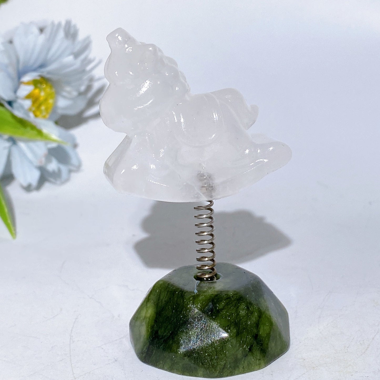 3.2" Crystal Unicorn with Serpentine Base Crystal Healing Bulk Wholesale