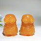 2.4" Orange Calcite Minion Carving Crystal Healing Bulk Wholesale