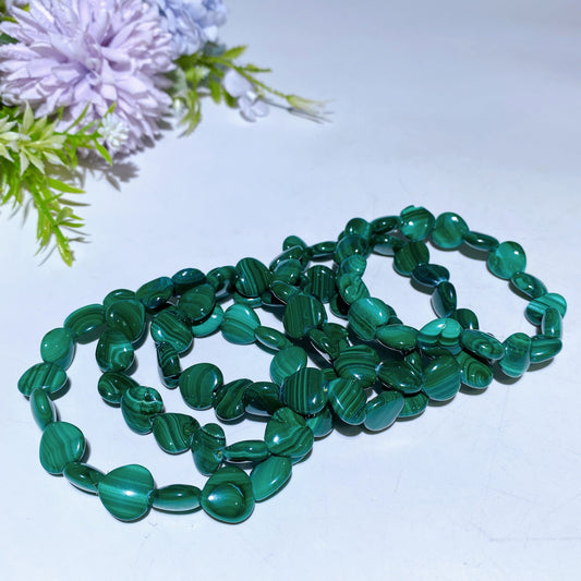 Natrual Malachite Heart Bracelet Crystal Healing Bulk Wholesale