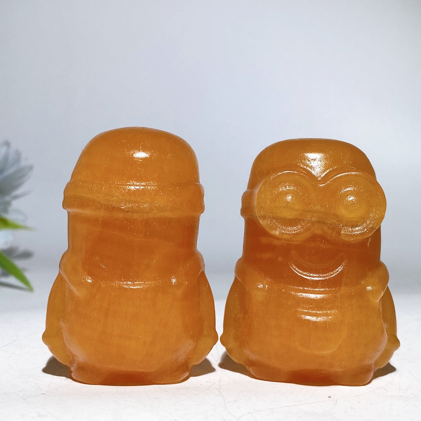2.4" Orange Calcite Minion Carving Crystal Healing Bulk Wholesale