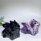 3.0" Crystal Baby Dragon Carvings with Eyeglass Crystal Healing Bulk Wholesale