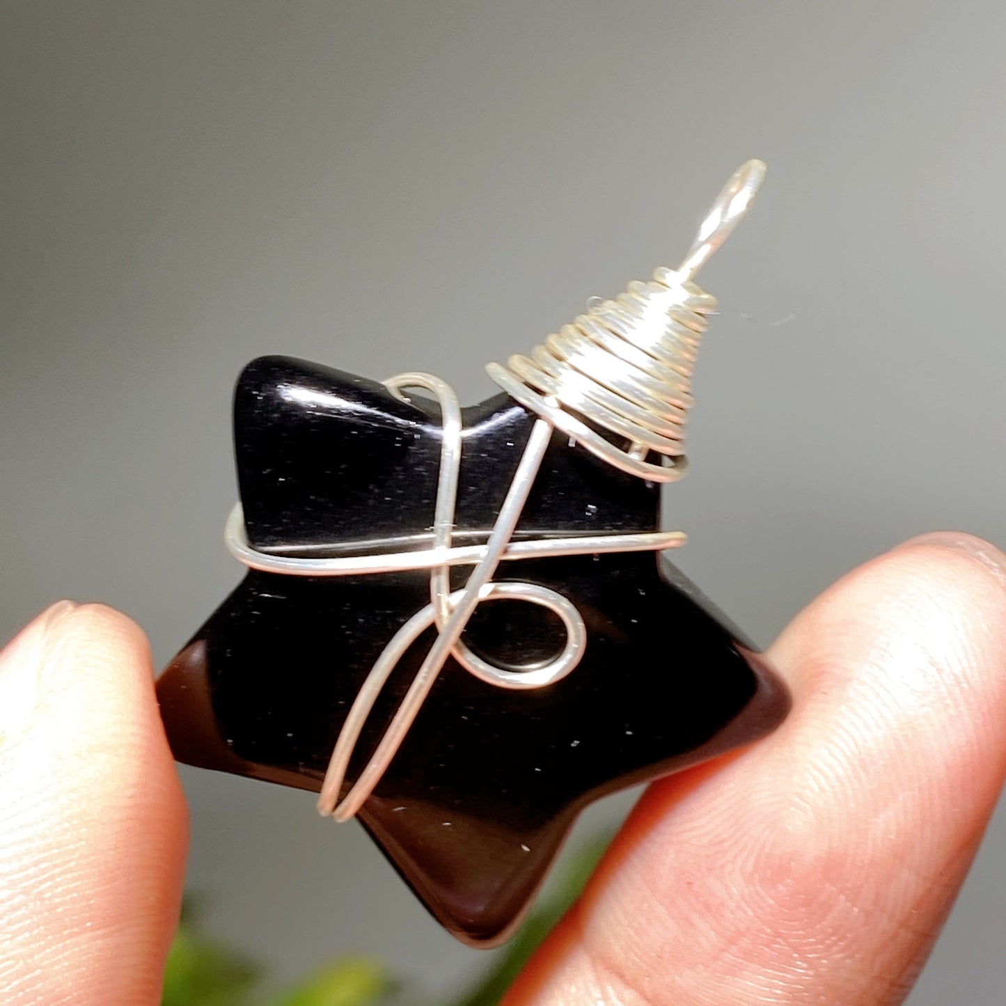 Crystal Star Pendant with Black Cord Necklace Crystal Healing Bulk Wholesale