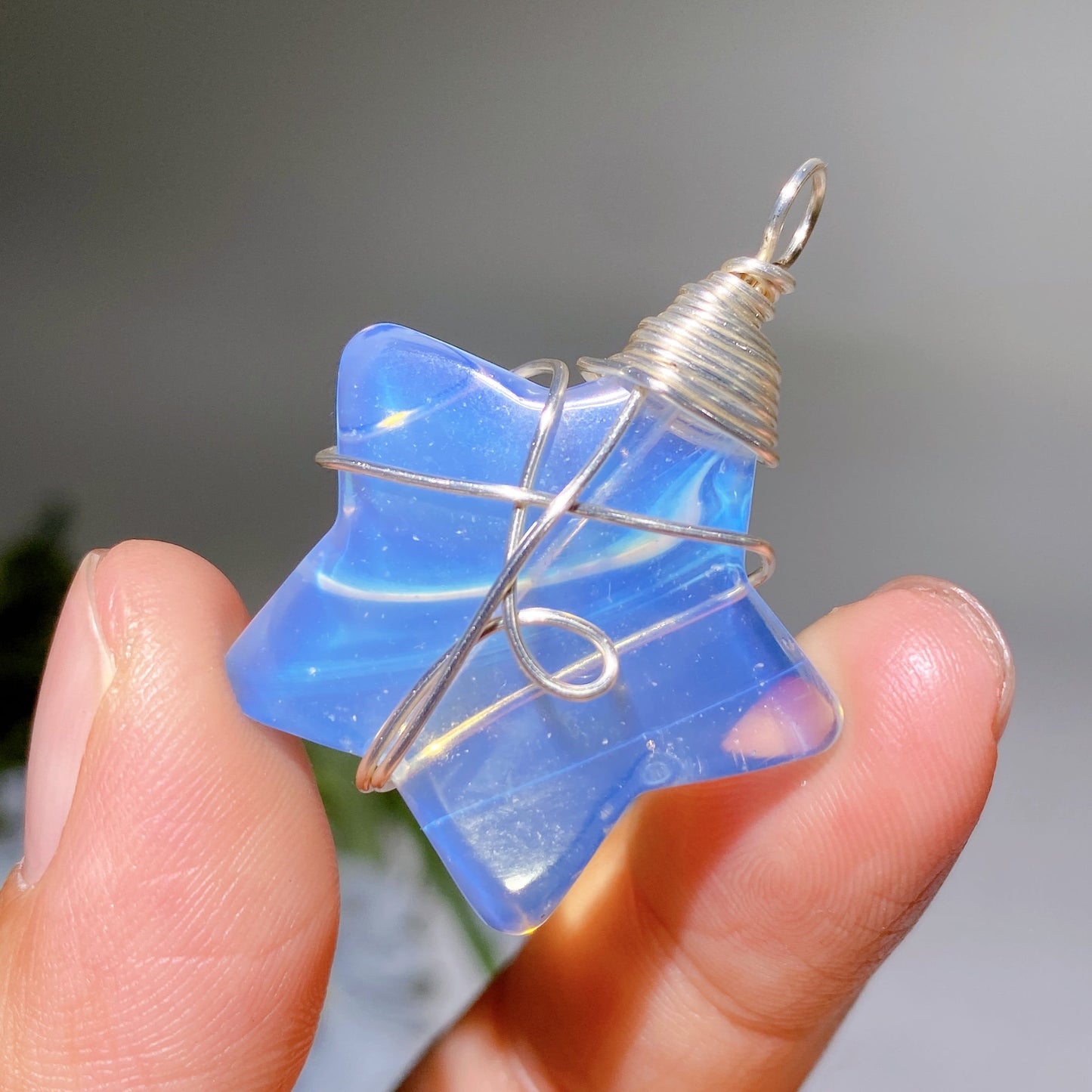 Crystal Star Pendant with Black Cord Necklace Crystal Healing Bulk Wholesale