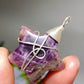 Crystal Star Pendant with Black Cord Necklace Crystal Healing Bulk Wholesale