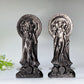 15cm Silver Obsidian Hecate Carving Crystal Healing Bulk Wholesale