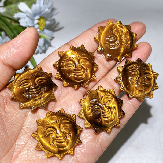 1.6"-2.1" Yellow Tiger's Eye Slab Carving Crystal Healing Bulk Wholesale