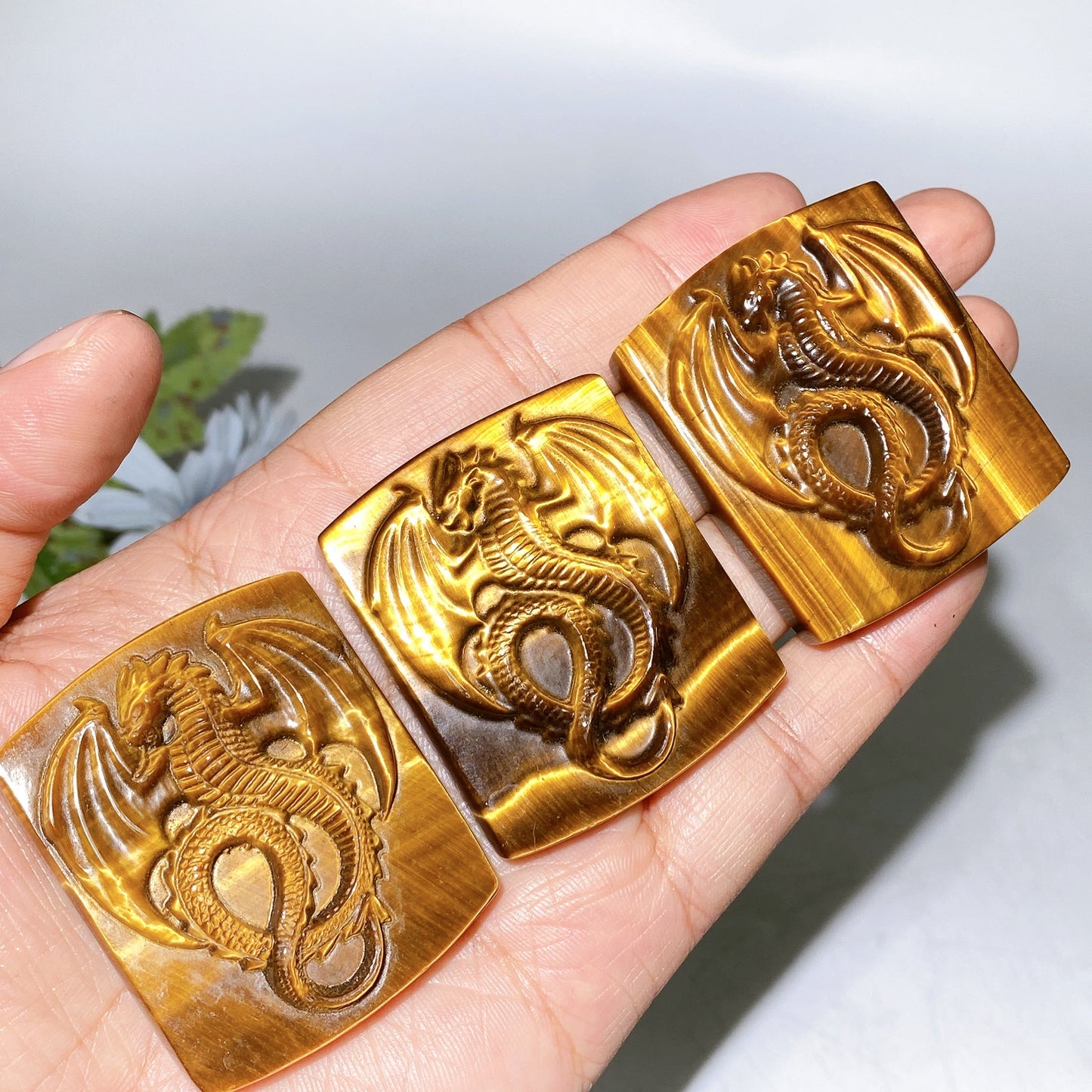 1.6"-2.1" Yellow Tiger's Eye Slab Carving Crystal Healing Bulk Wholesale