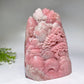 19cm Unique Hand Carved Pink Opal Landscape Pavilions Free Form Crystal Healing Bulk Wholesale