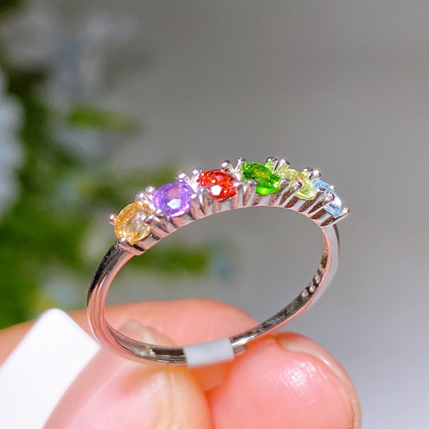 S925 Crystal Ring Crystal Healing Bulk Wholesale