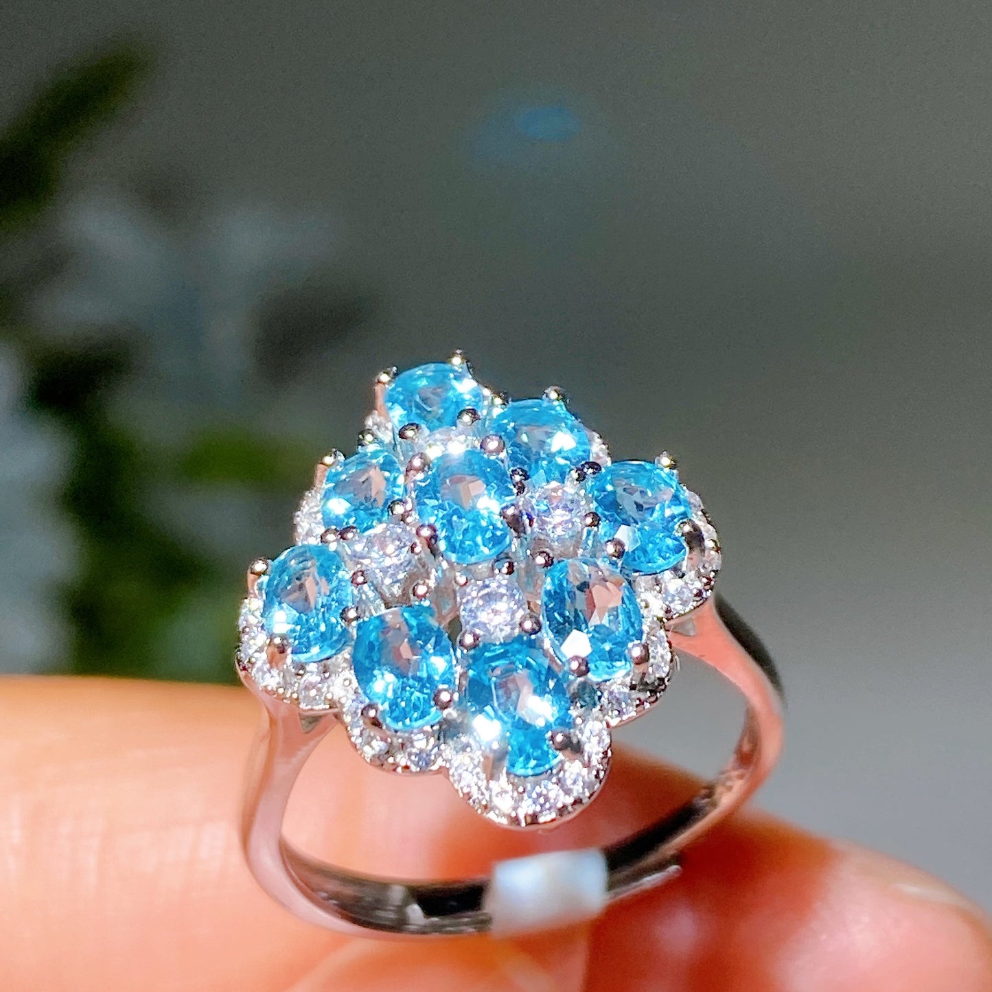 S925 Crystal Ring Crystal Healing Bulk Wholesale