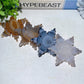 3.0" Druzy Agate Snowflake Carvings Bulk Wholesale